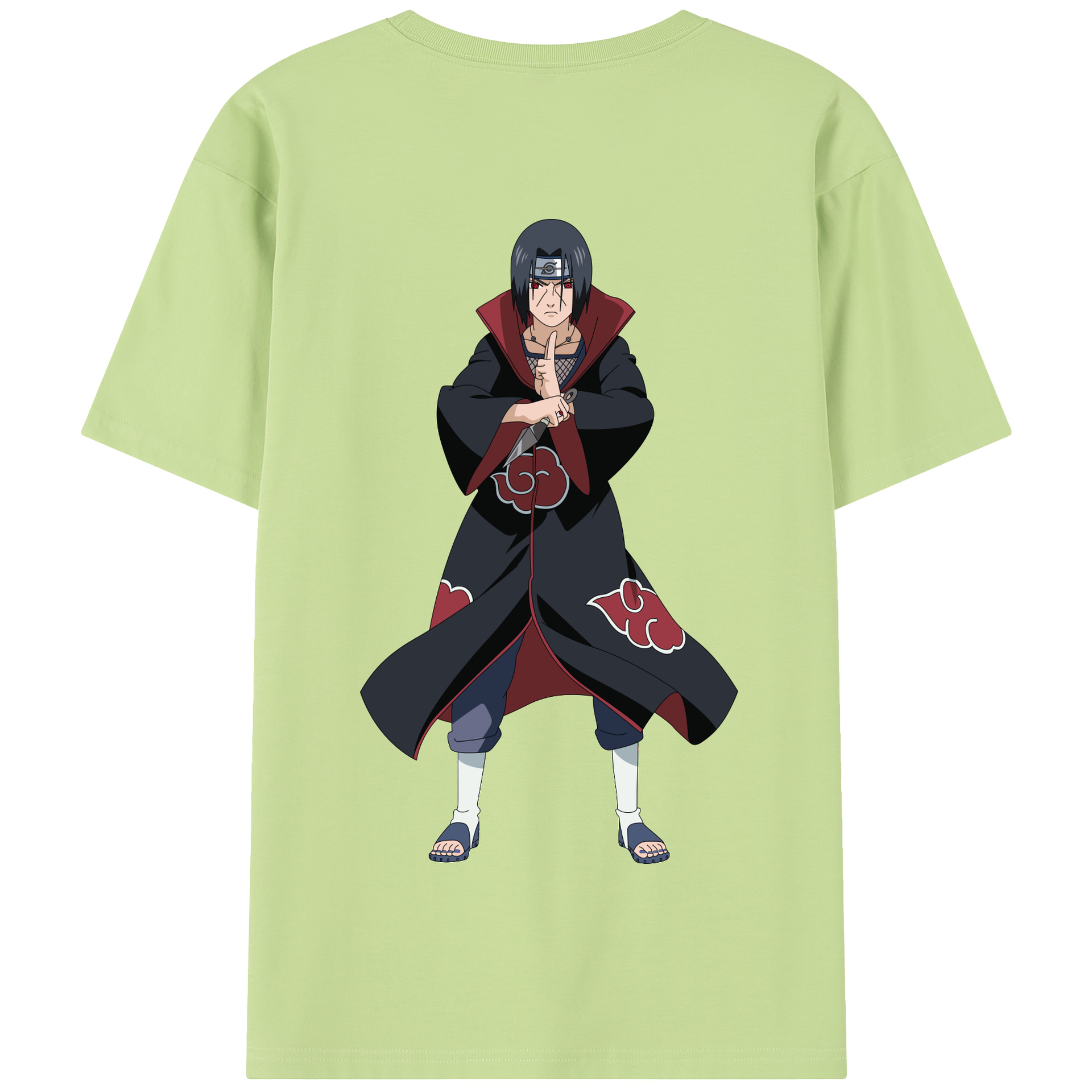 （画像用） NARUTO -ナルト- うちは イタチ Uchiha Itachi 綿100％半袖Tシャツ（背面プリント）